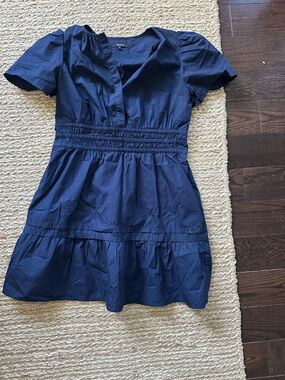 Quince Navy Blue Mini Dress